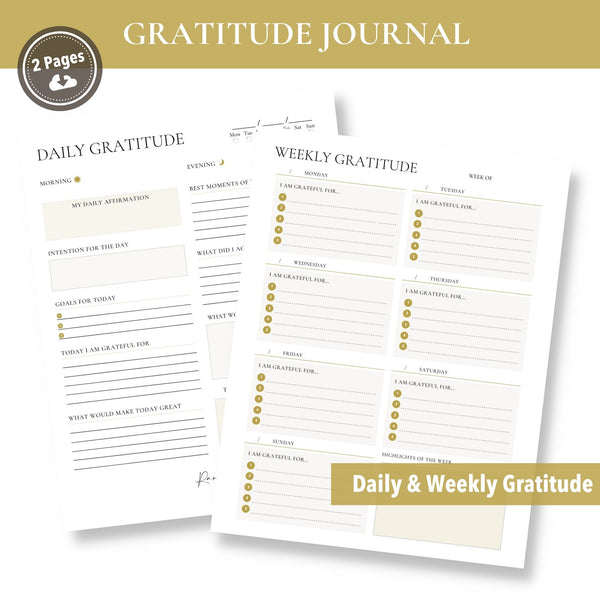 Gratitude Journal Worksheets