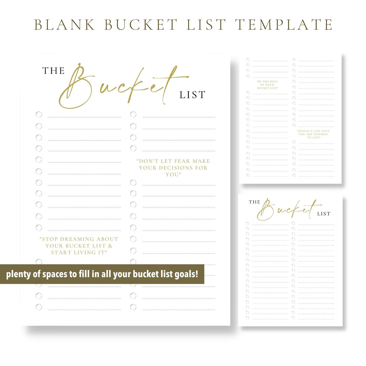Printable At Home Bucket List (Blank Template Included!) – buck & co.
