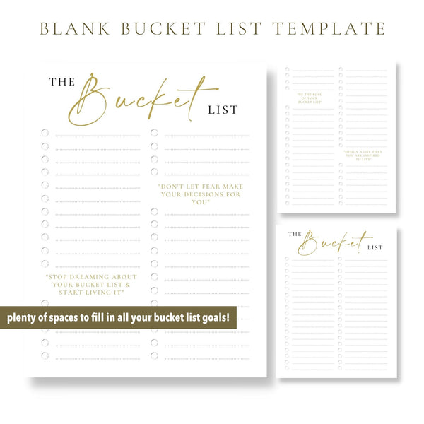 Bucket List Planner Bundle (15-Page Printable)
