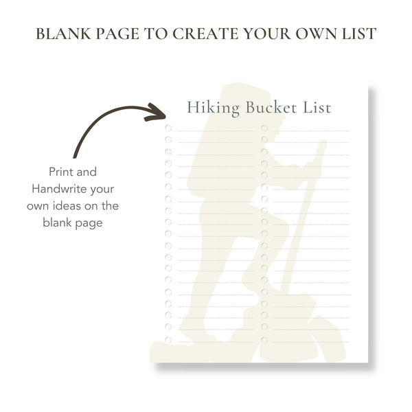 Hiking Bucket List (Printable)