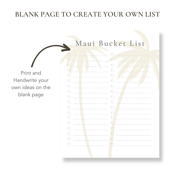 Maui Bucket List