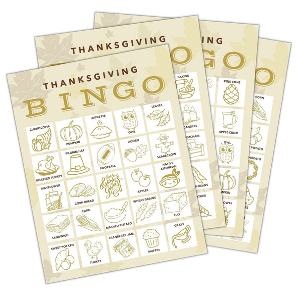 Thanksgiving Bingo Cards (Printable)