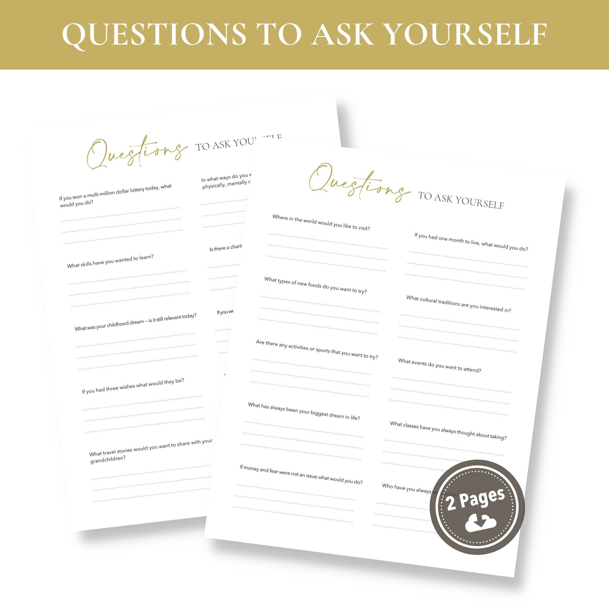 Questions to Ask Yourself (Printable)