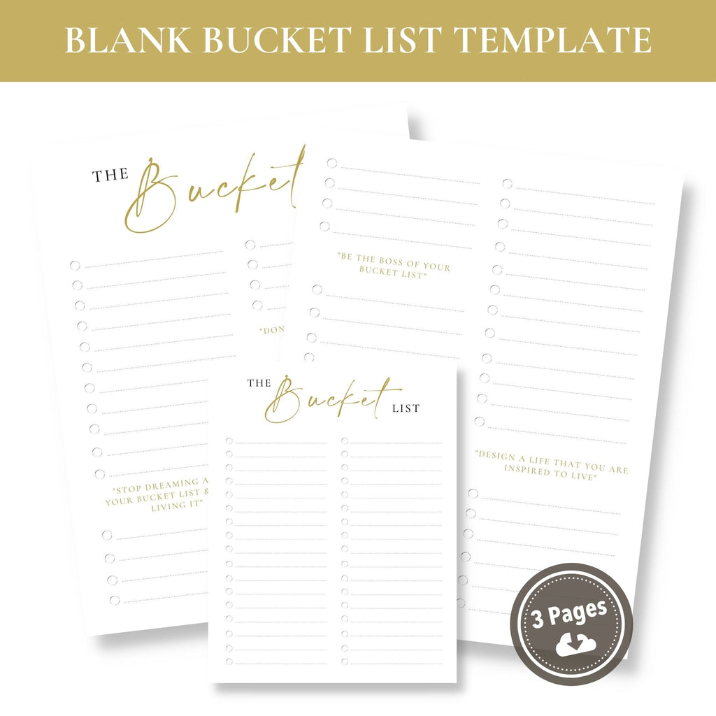 Printable At Home Bucket List (Blank Template Included!) – buck & co.