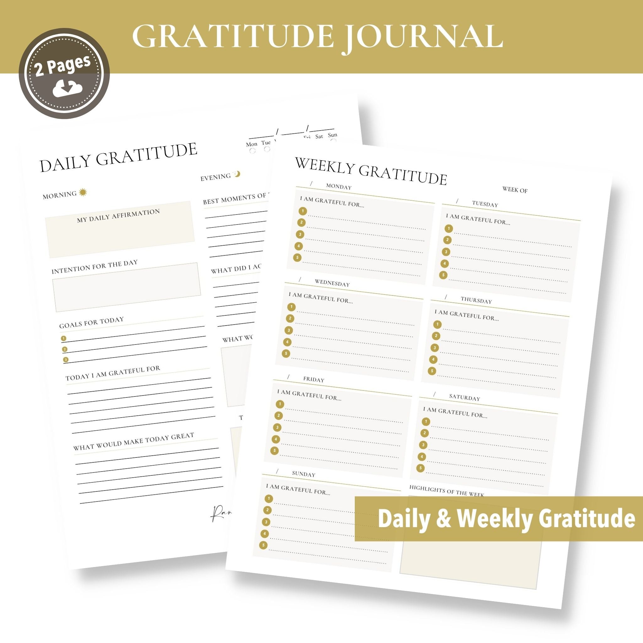 Gratitude Journal (Printable)