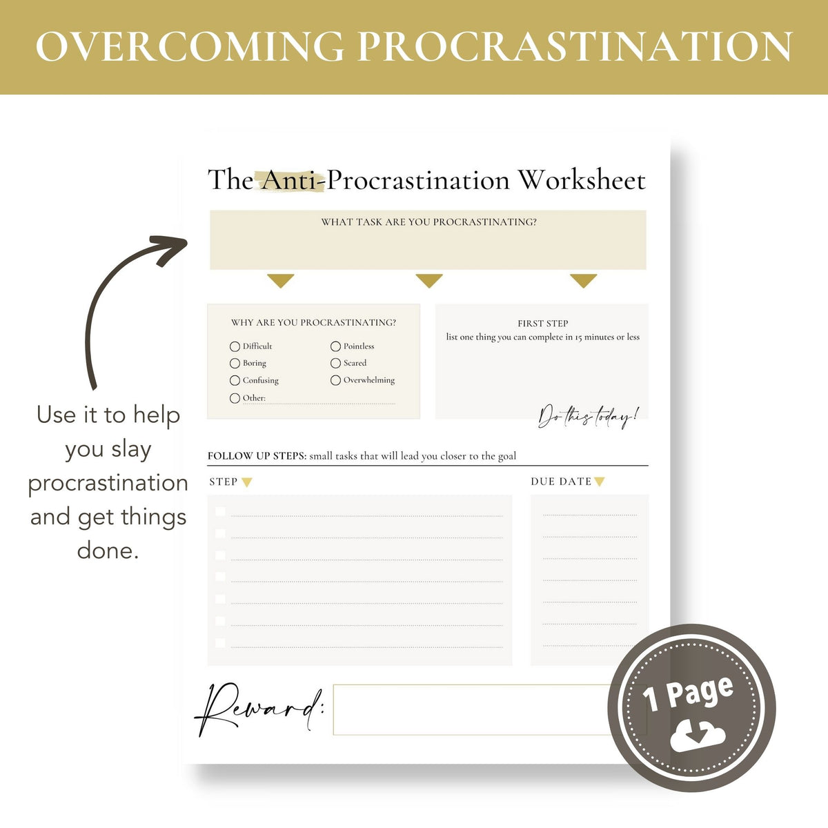 The Anti-Procrastination Worksheet – buck & co.