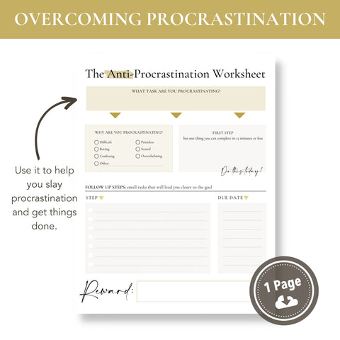 The Anti-Procrastination Worksheet (Printable)