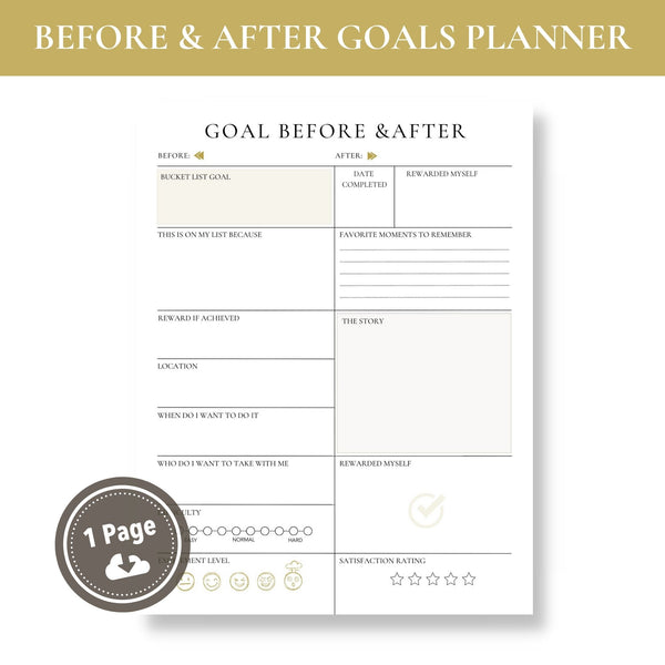 Before & After Goals (Printable)