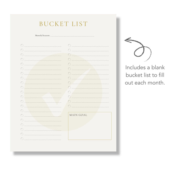 Seasons and Months Bucket List Bundle