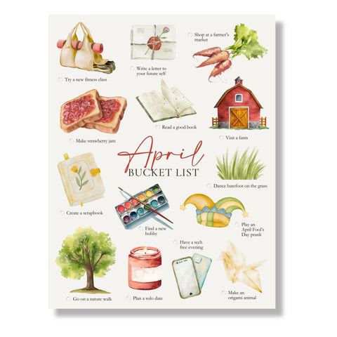 April Bucket List