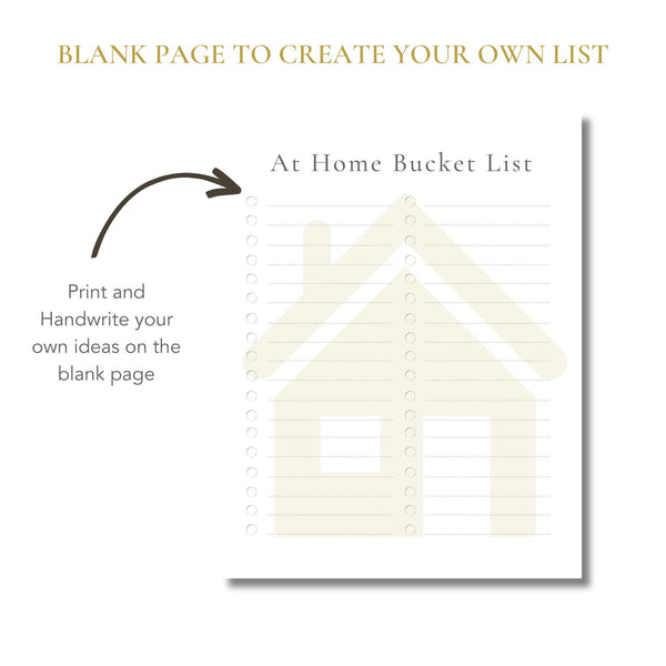 At Home Bucket List (Printable)