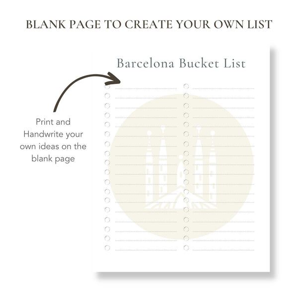 Barcelona Bucket List (Printable)