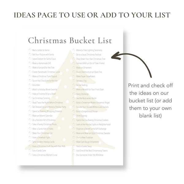 Christmas Bucket List (Printable)