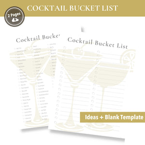 Cocktail Bucket List (Printable)