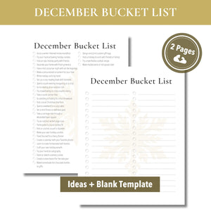 December Bucket List (Printable)