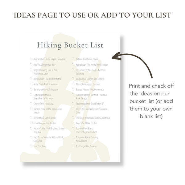 Hiking Bucket List (Printable)