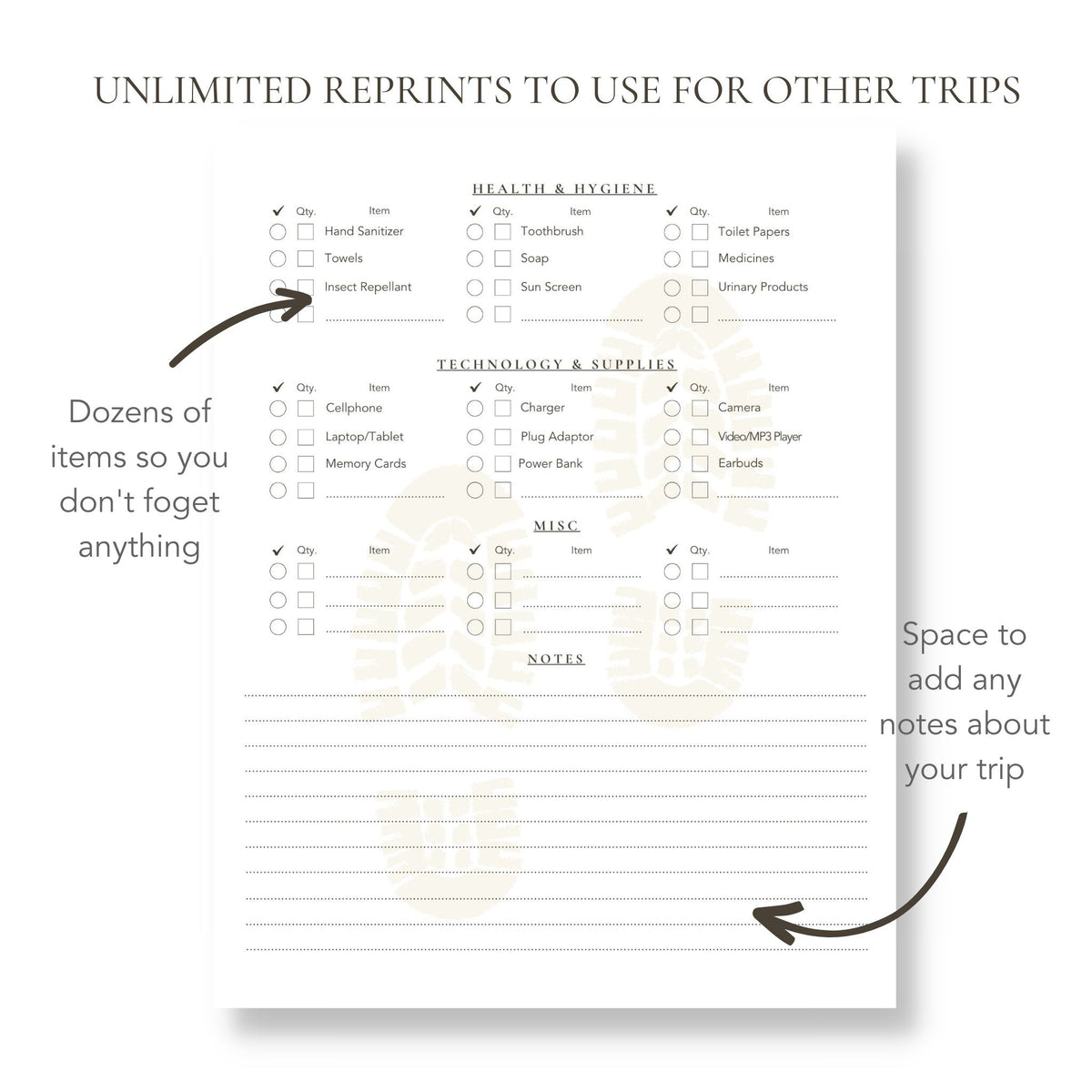 Printable Hiking Packing List buck & co.