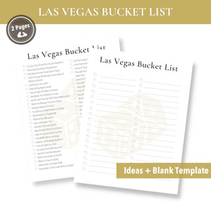 Las Vegas Bucket List (Printable)