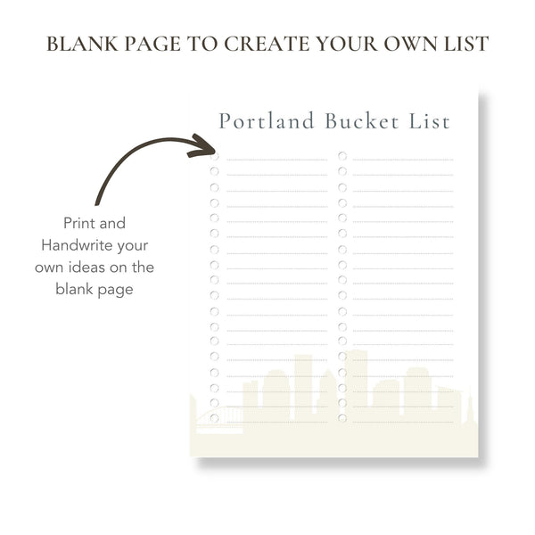 Portland Bucket List (Printable)
