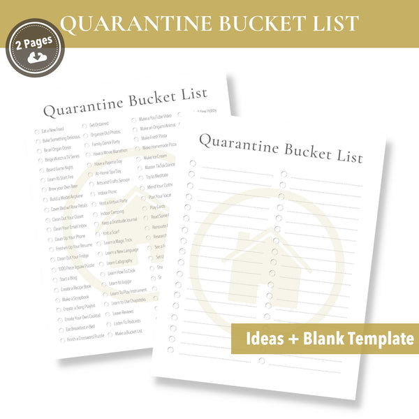 Quarantine Bucket List (Printable)