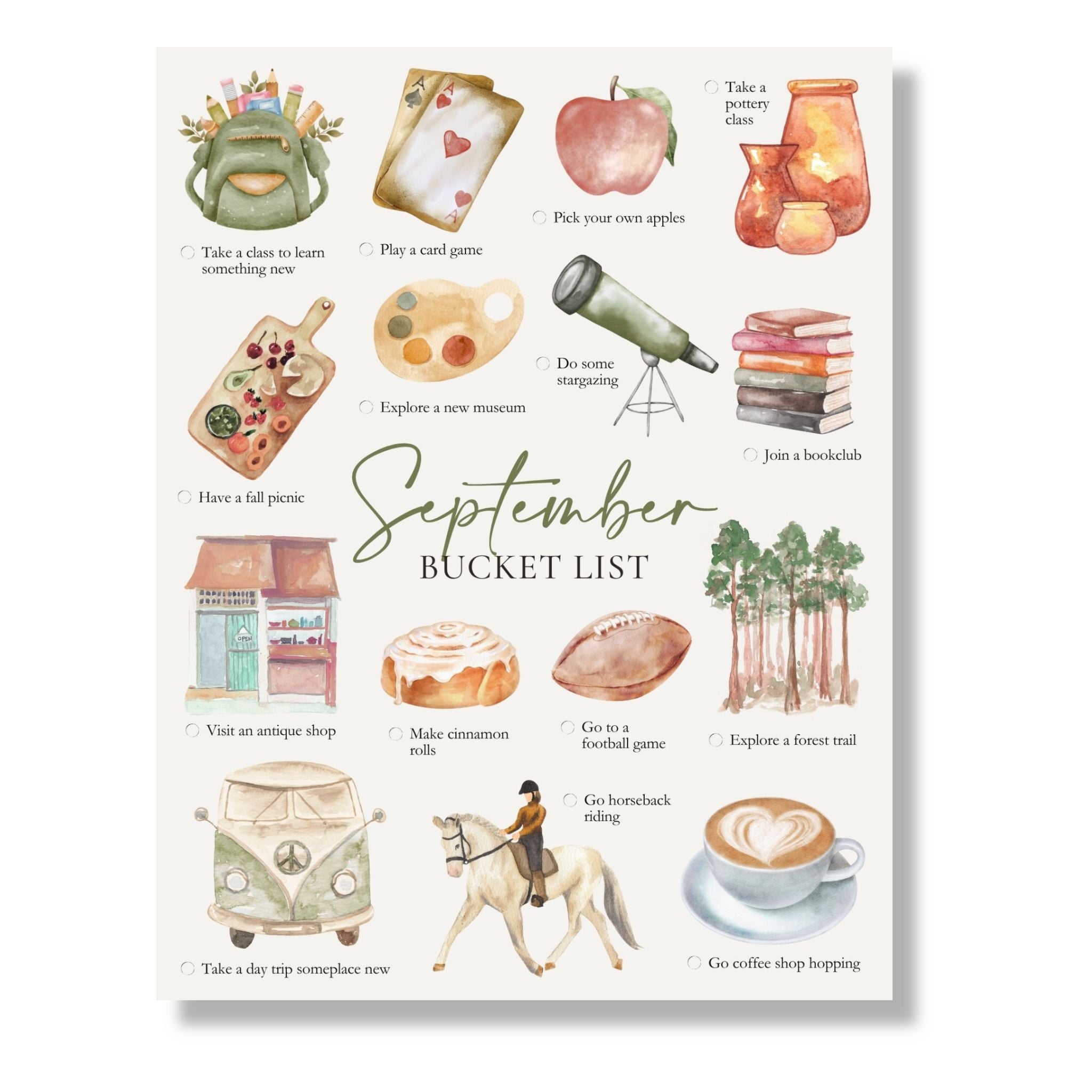 September Bucket List