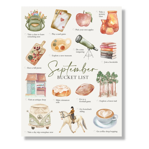 September Bucket List