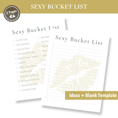 Sexy Bucket List (Printable)