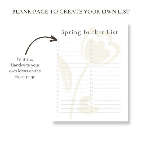 Spring Bucket List (Printable)
