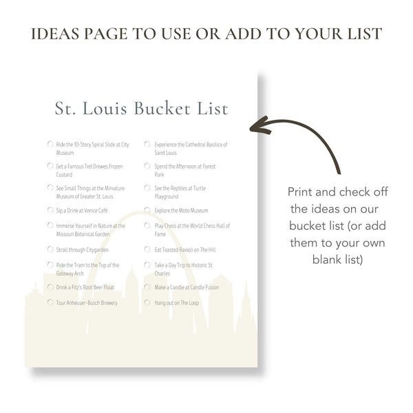 St Louis Bucket List (Printable)