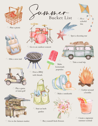 Summer Bucket List (Printable)