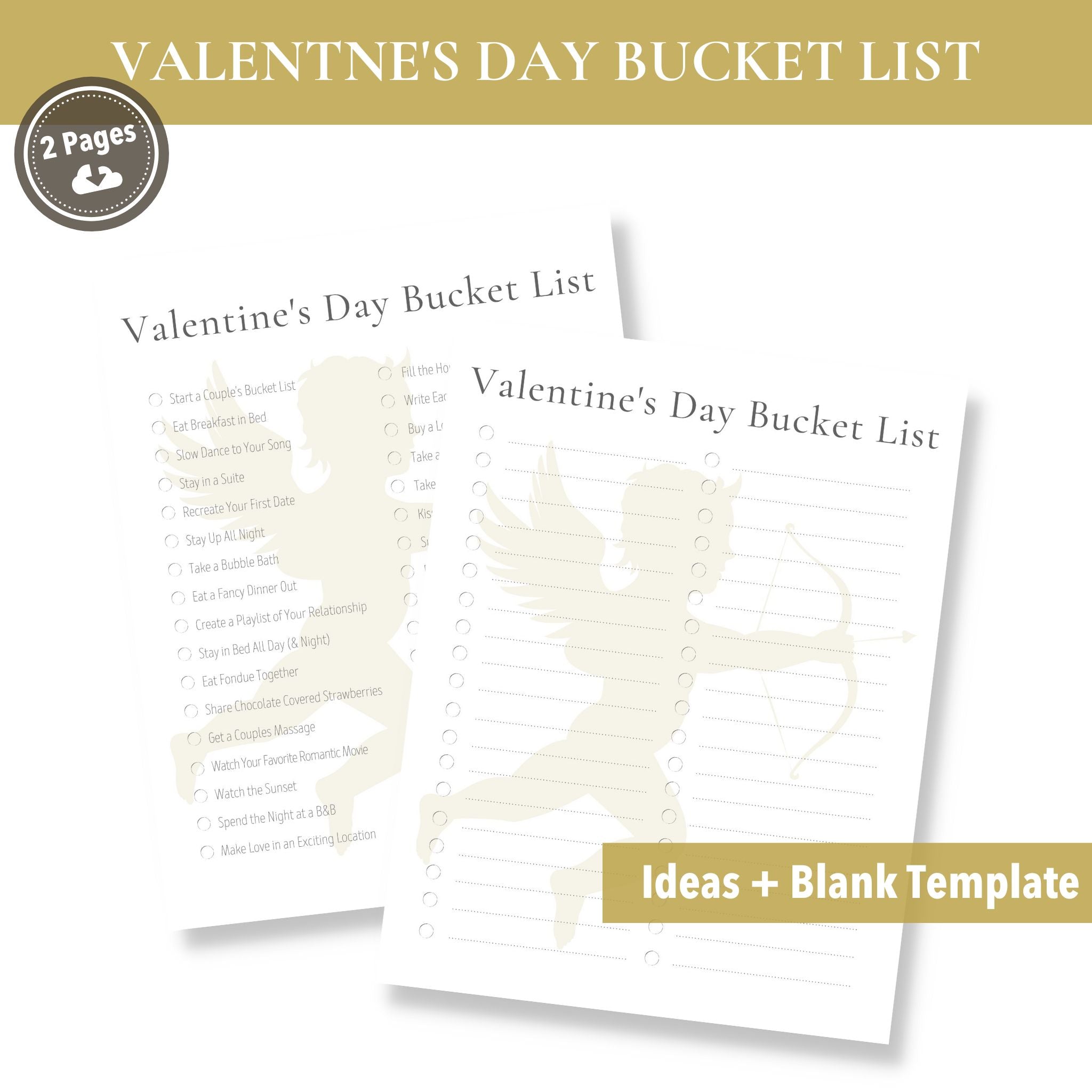 Valentine's Day Bucket List (Printable)