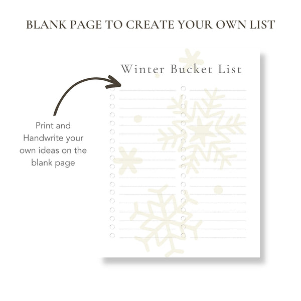 Winter Bucket List (Printable)
