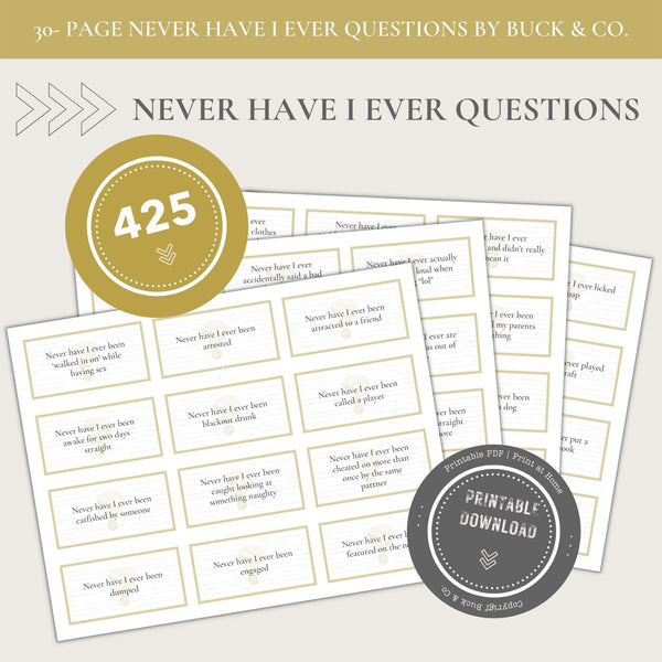 Printable Never Have I Ever Questions – buck & co. Printable Never Have I Ever Questions – buck & co.