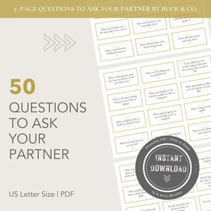 Questions To Ask Your Partner (Printable)