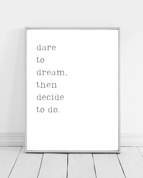 Dare To Dream Wall Art (Printable)