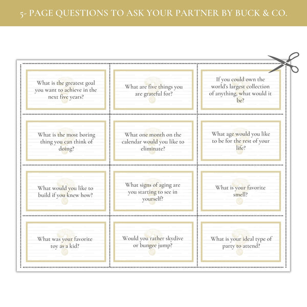 Questions To Ask Your Partner (Printable)