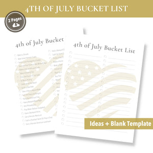 4th of July Bucket List (Printable)