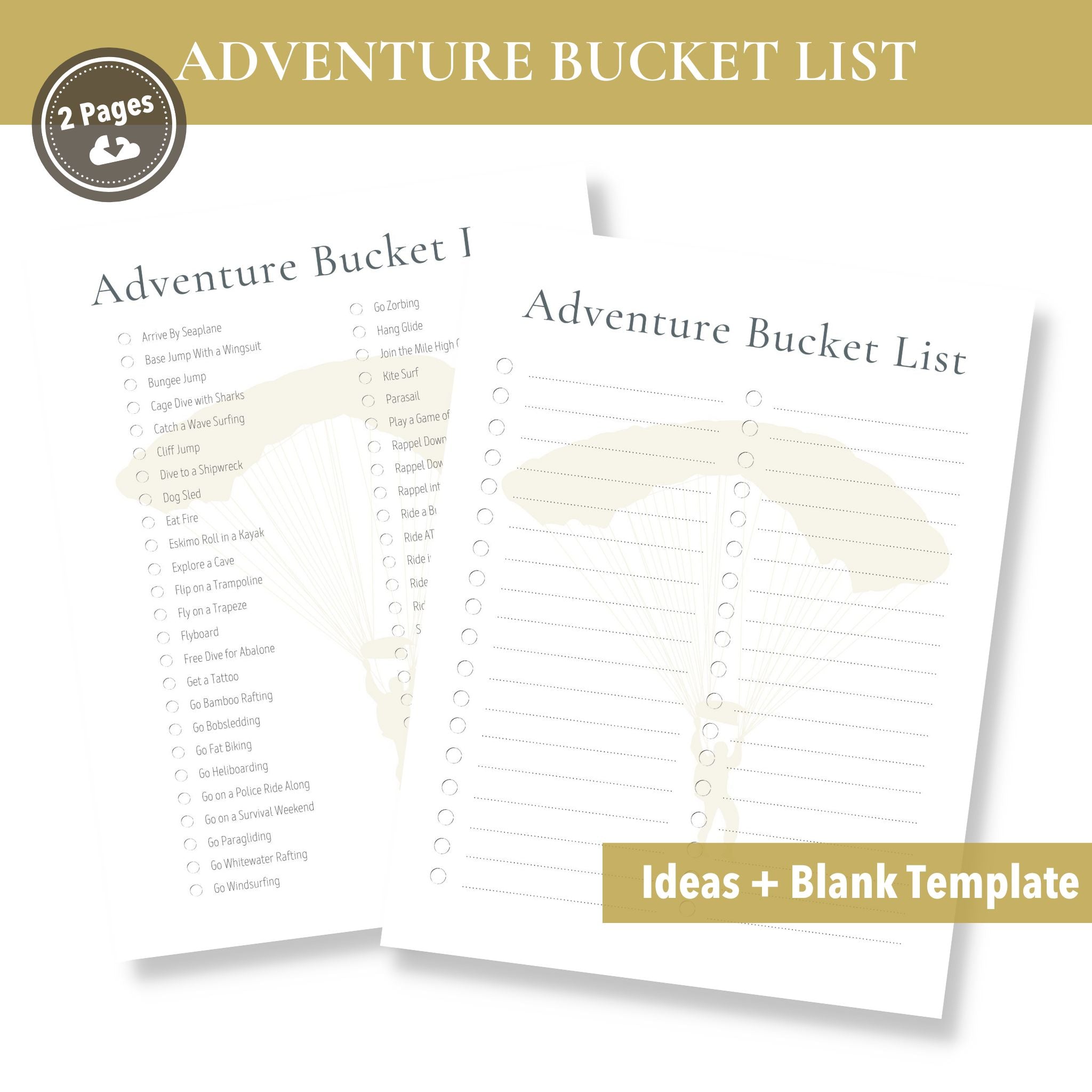 Travel Bucket List Template