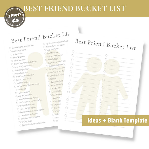 Best Friend Bucket List (Printable)