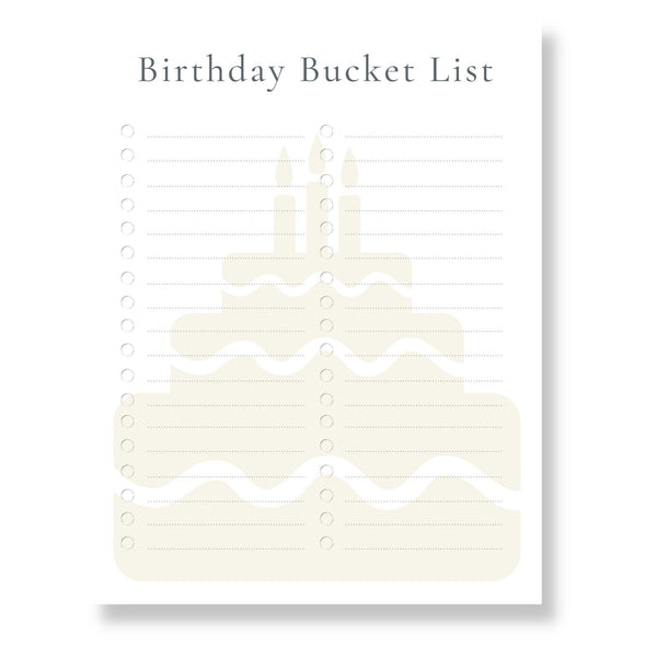 Birthday Bucket List (Printable)