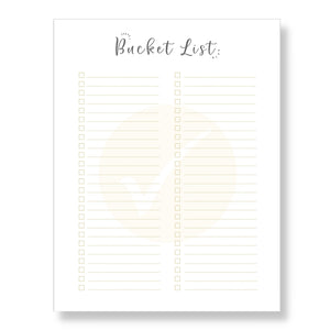 Bucket List Template (Printable)