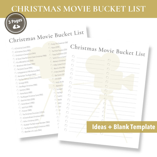Christmas Movie Bucket List (Printable)