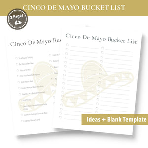 Cinco De Mayo Bucket List (Printable)