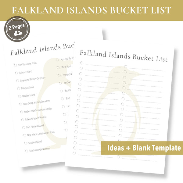 Falkland Islands Bucket List (Printable)
