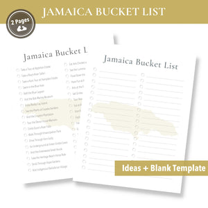 Jamaica Bucket List (Printable)
