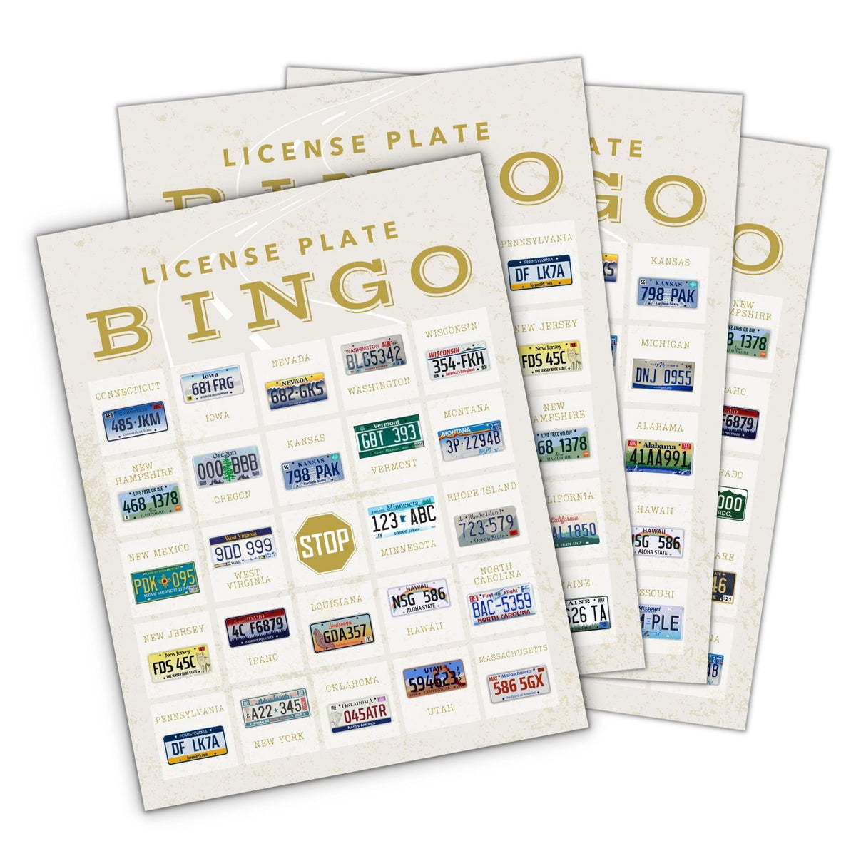 Printable License Plate Bingo Cards for Car Travel buck & co.