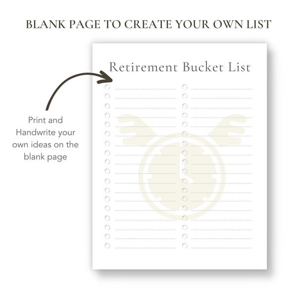 Retirement Bucket List (Printable)