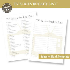 TV Series Bucket List (Printable)