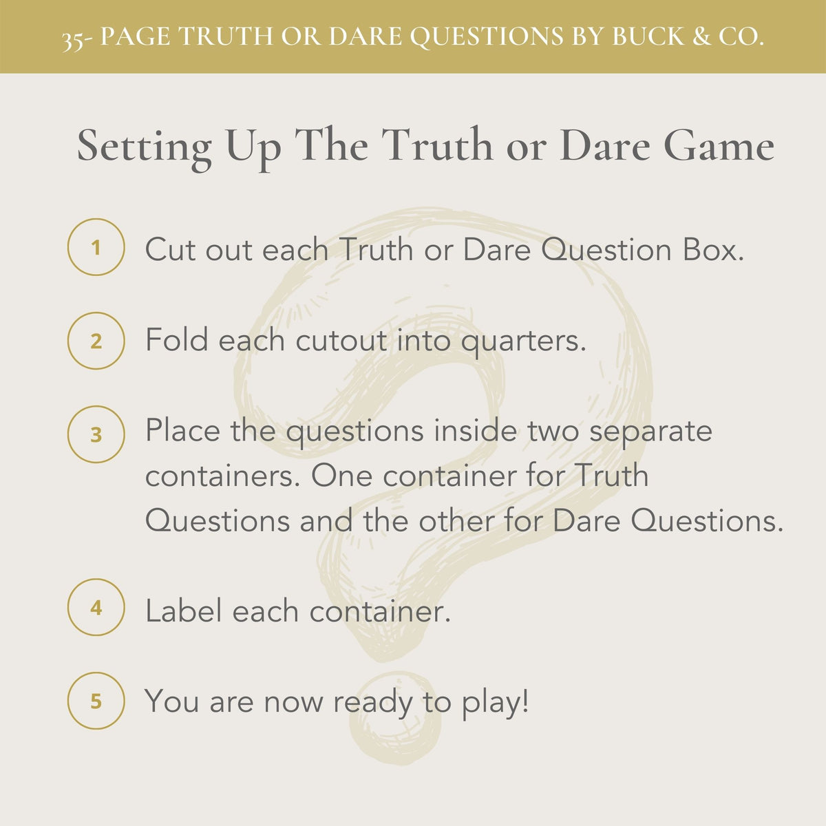 Printable Truth Or Dare Questions – buck & co.